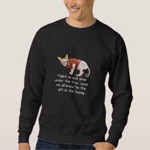 Favourite Family Sphynx Cat Funny Christmas Humour Sweatshirt
