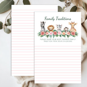 Favourite Family Tradition Baby Shower Game Card 