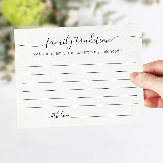 Favourite Family Tradition card Baby Shower party (Creator Uploaded)