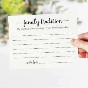 Favourite Family Tradition card Baby Shower party