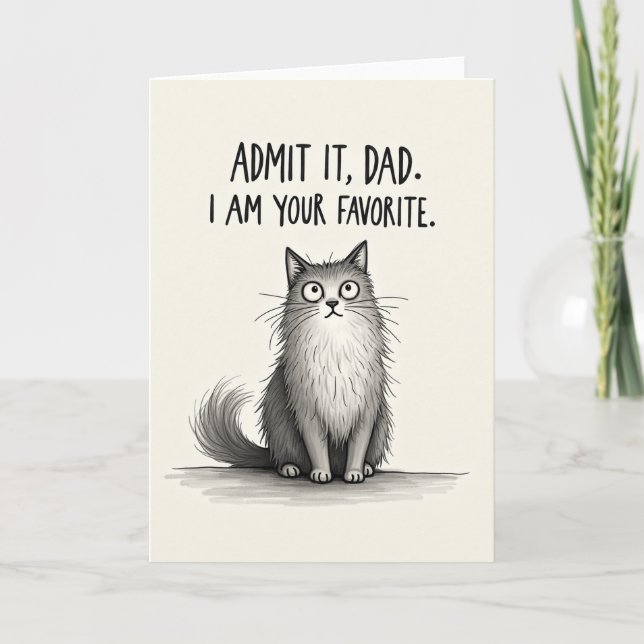 Favourite Feline Fathers Day Card (Front)