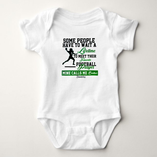 Favourite Football Player Quarterback Brother Baby Bodysuit (Front)