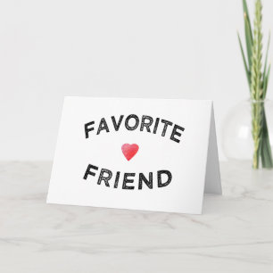 Favourite Friend Crimson Heart BFF Birthday sister Card