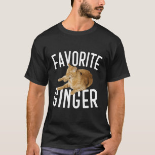 Favourite Ginger Tabby Cat Lover Graphic Gift T-Shirt