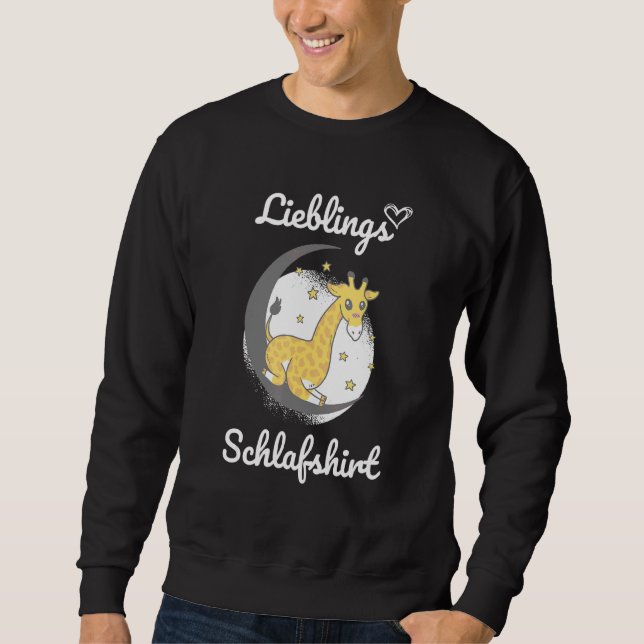 Favourite Giraffe Sleep  Pyjamas Late Sleepers Sweatshirt (Front)