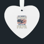 Favourite Gymnast Calls Me Papa Patriotic Vintage  Ornament<br><div class="desc">Favourite Gymnast Calls Me Papa Patriotic Vintage Shirt_1</div>