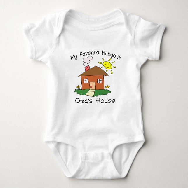 Favourite Hangout Oma's House Baby Bodysuit (Front)