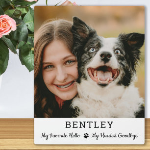 Favourite Hello Custom Photo Pet Dog Memorial Plaque