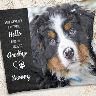 Favourite Hello Hardest Goodbye - Dog Pet Memorial Fleece Blanket