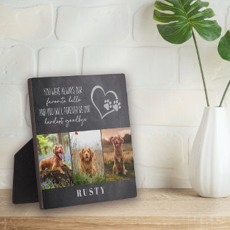 Favourite Hello Hardest Goodbye Pet Memorial  Plaque