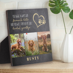 Favourite Hello Hardest Goodbye Pet Memorial Plaque