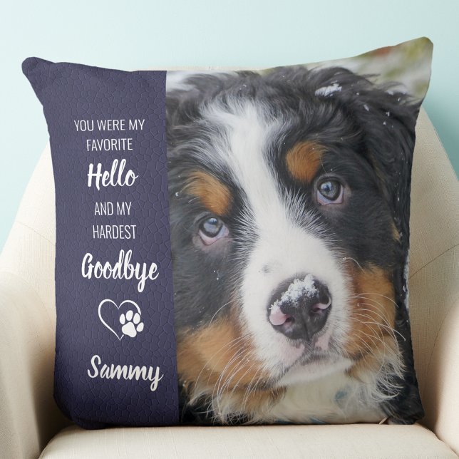 Favourite Hello Modern Personalised Pet Memorial Cushion (Creator Uploaded)