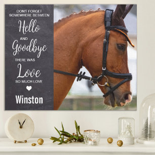 Favourite Hello Pet Memorial Custom Horse Photo Canvas Print