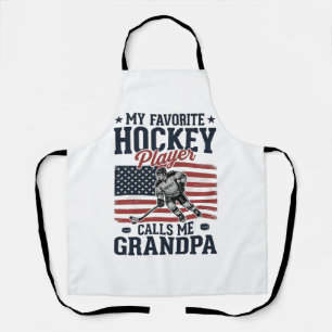 Favourite Hockey Player Calls Me Grandpa Vintage S Apron