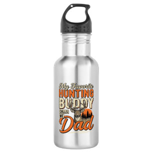 Favourite Hunting Buddy Calls Me Dad Vintage Deer 532 Ml Water Bottle