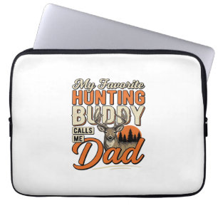 Favourite Hunting Buddy Calls Me Dad Vintage Deer Laptop Sleeve