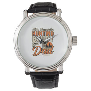 Favourite Hunting Buddy Calls Me Dad Vintage Deer Watch