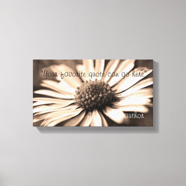 Favourite Inspirational Quote- Flower Background Canvas Print (Front)