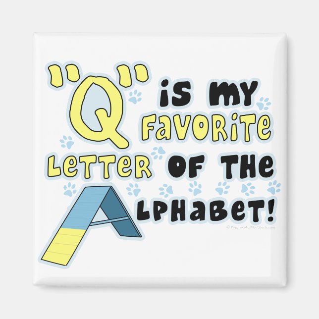 Favourite Letter Q Magnet (Front)