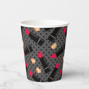 Favourite lipstick throw pillow paper cups