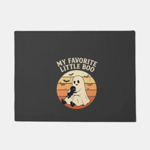 Favourite Little Boo Halloween Ghost Baby Retro Su Doormat