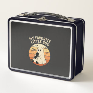 Favourite Little Boo Halloween Ghost Baby Retro Su Metal Lunch Box