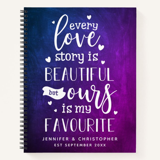 Favourite Love Story Couple's Scrapbook Notebook (Front)