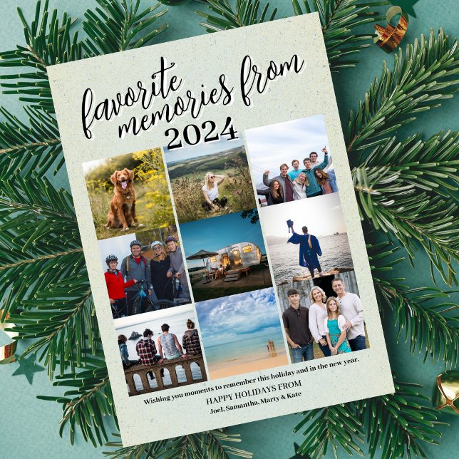 Favourite Memories Photo Collage New Year Holiday Card (Creator Uploaded)
