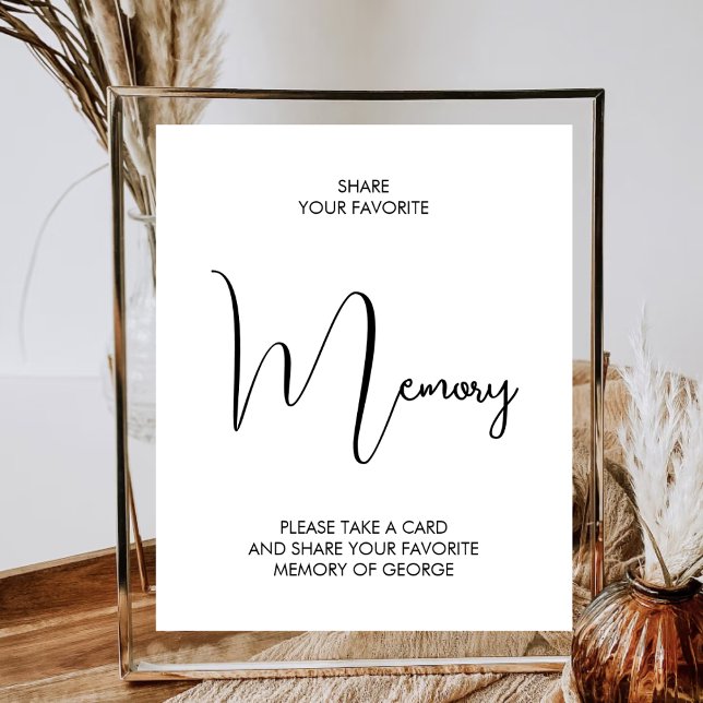 Favourite Memory Memorial Keepsake Funeral Modern Poster (Creator Uploaded)