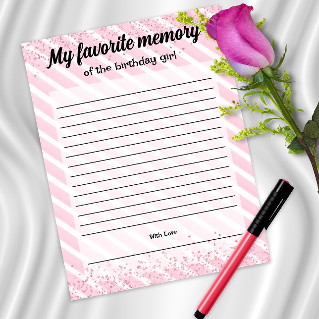 Favourite Memory of the Birthday Girl Game (Creator Uploaded)