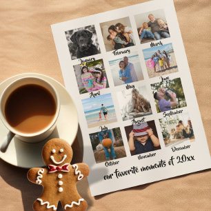 Favourite Moments Photo Christmas Personalised Holiday Card