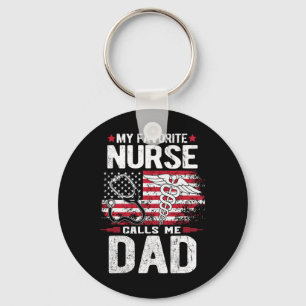 Favourite Nurse Calls Me Dad Fathers Day  Key Ring