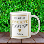 Favourite PawPaw Grandpa Grandchild Custom Photo Coffee Mug<br><div class="desc">A cute and memorable gift for your favourite grandpa. Personalise with 1 photo and your name.</div>