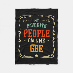 Favourite People Call Me Gee Father's Day  Fleece Blanket