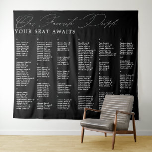 Favourite People Wedding Alphabetic Seating Chart  Tapestry
