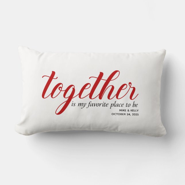 Favourite place to be Personalised Lumbar Cushion (Front)