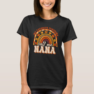 Favourite Pumpkins Call Me Nana Rainbow Fall Thank T-Shirt