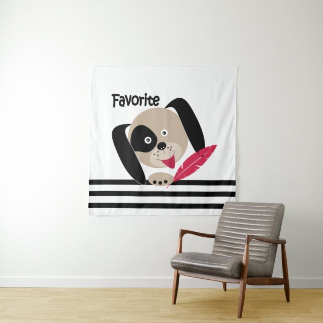 Favourite puppy tapestry (In Situ)