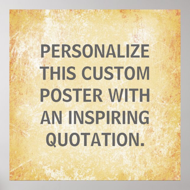 Favourite Quote Poster, personalised custom Poster (Front)