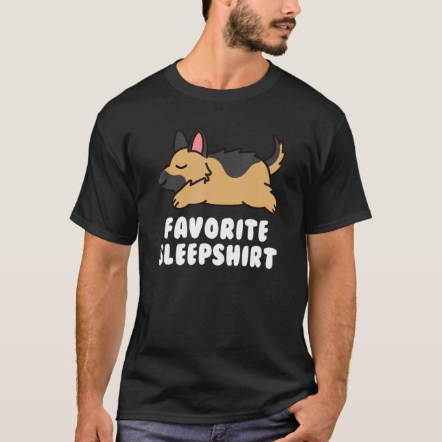 Favourite Sleep German Shepherd Dog T-Shirt (Front)