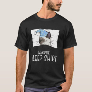 Favourite Sleep Shirt Siamese Cat, Napping Meezer 