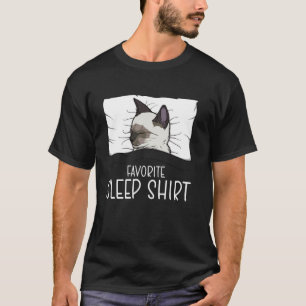 Favourite Sleep Shirt Siamese Cat, Napping Meezer 