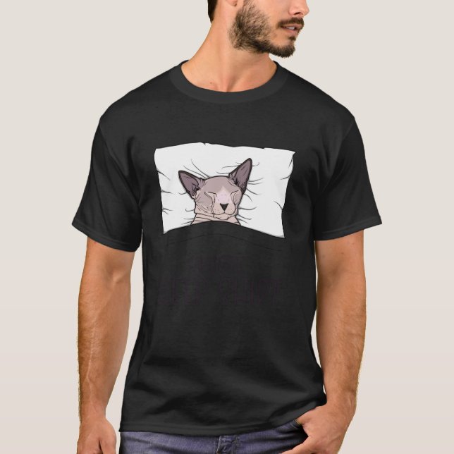 Favourite Sleep Shirt Sphinx Cat, Napping Cat Paja (Front)