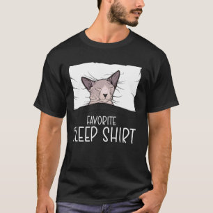 Favourite Sleep Shirt Sphinx Cat, Napping Cat Paja