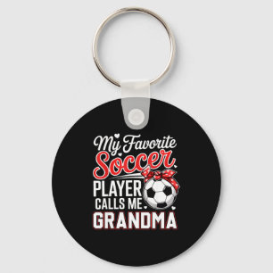 Favourite soccer player calls grandma mother's day key ring