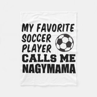 Favourite Soccer Player Calls Me Nagymama Hungaria Fleece Blanket