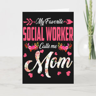 Favourite social worker calls mum happy mother's d card