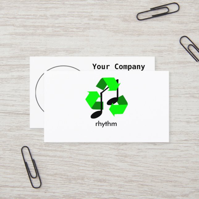 Favourite Song Rhythm Business Card (Front/Back In Situ)