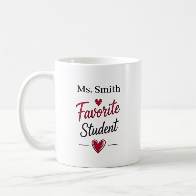 Favourite Student Personalised Teacher Gift Coffee Mug (Left)