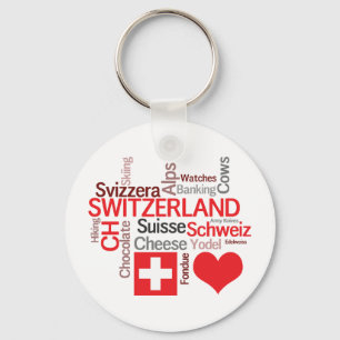 Favourite Swiss Things - I Love Switzerland Key Ring